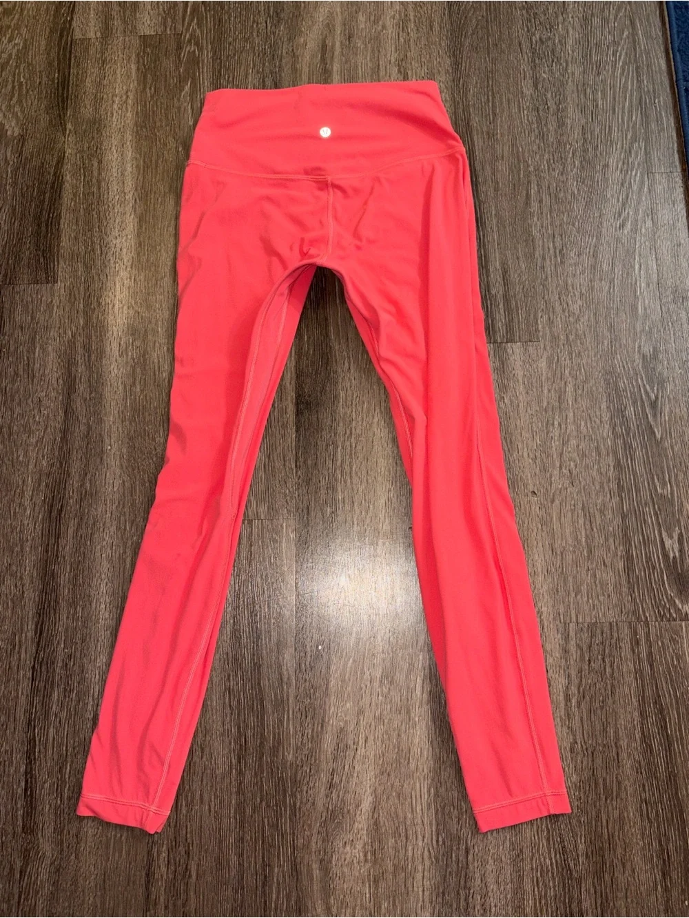 Women’s Hot Pink Neon Or Coral Lululemon Align High-Rise leggings Sz 8